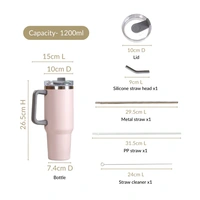 1200 Ml Sipper Stainless Steel - White