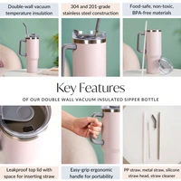 1200 Ml Sipper Stainless Steel - White