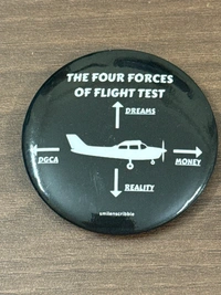 Pin cum Magnet  - FOUR FORCES OF FLIGHT TEST
