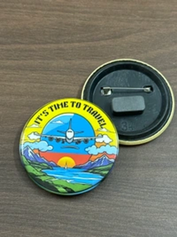 Pin cum Magnet  - TIME TO TRAVEL