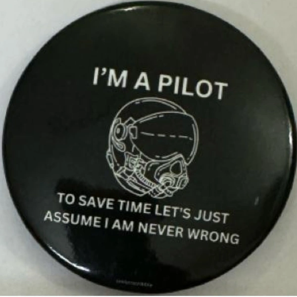 Pin cum Magnet  - I AM A PILOT