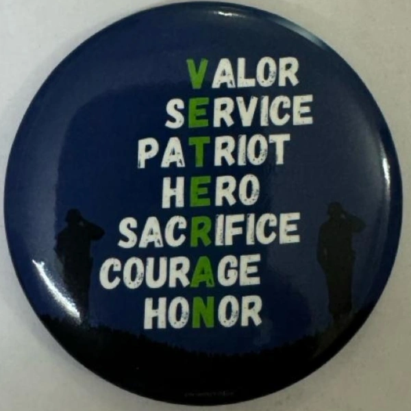 Pin cum Magnet  - VETERAN