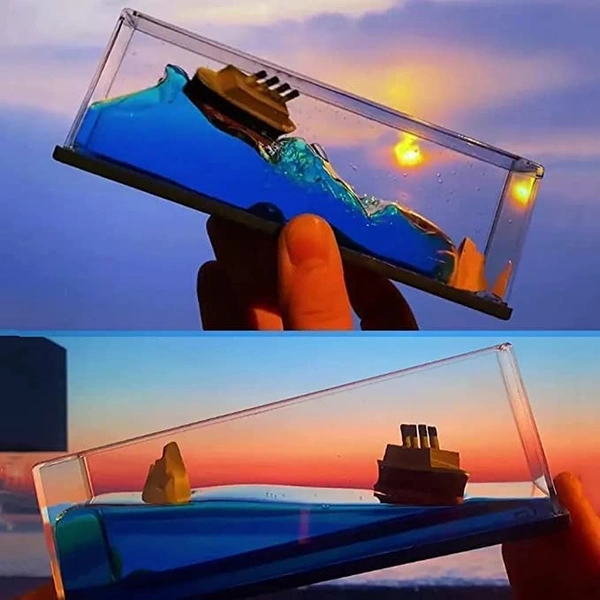 Crystal Liquid Wave Cruise Ship Decoration