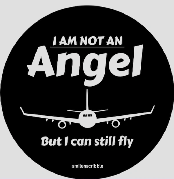 Pin cum Magnet  - I AM NOT AN ANGEL... BUT I CAN STILL FLY