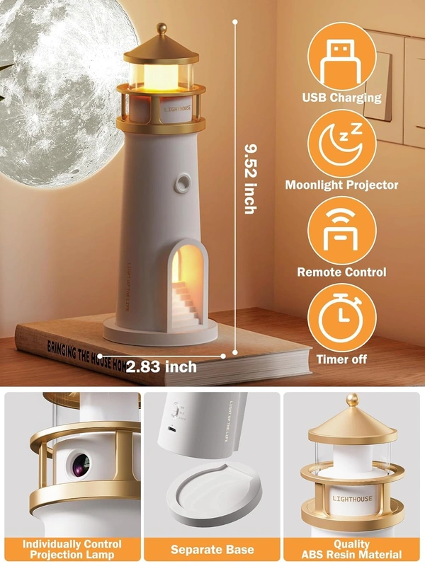 Lighthouse Lamp Galaxy Moon Projector 
