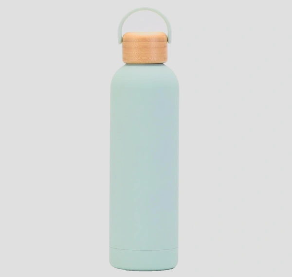 750ml/25.5oz Bamboo Cap Vacuum Insulation rubber bottle - Jungle Mist