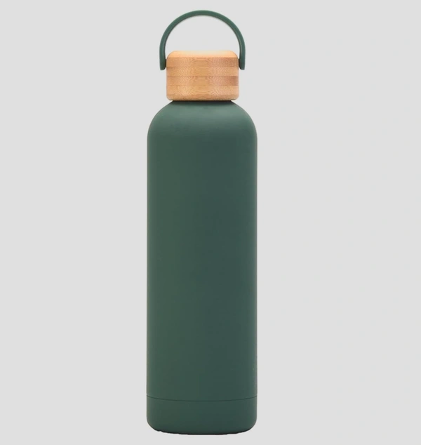 750ml/25.5oz Bamboo Cap Vacuum Insulation rubber bottle - Stromboli