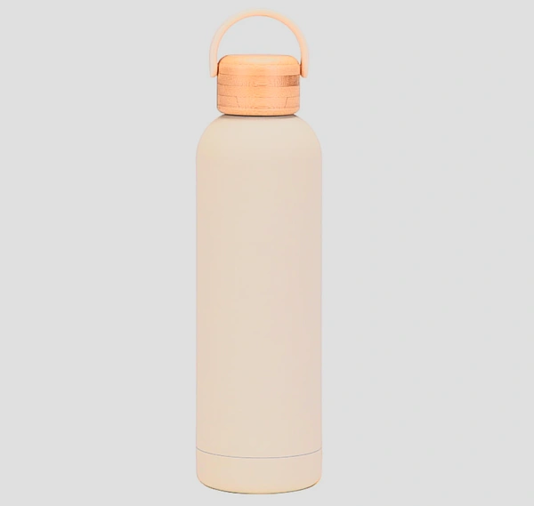 750ml/25.5oz Bamboo Cap Vacuum Insulation rubber bottle - Pearl Bush