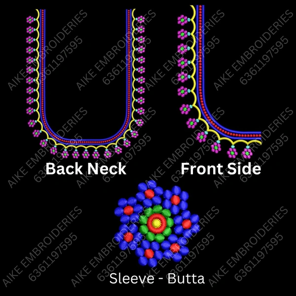 Blouse Design No : MSM-022 - Butta, U Shape
