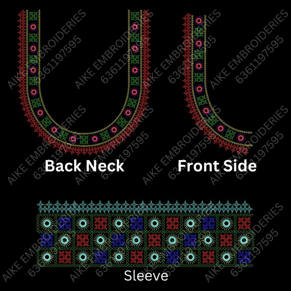 Blouse Design No : MSM-027 - Kutch Work, U Shape