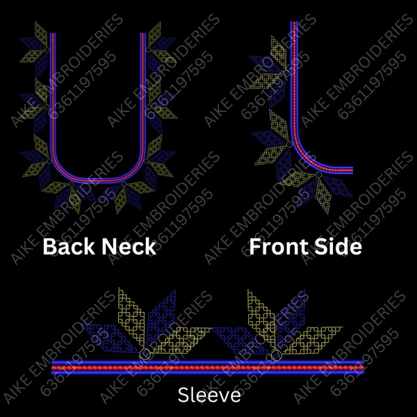 Blouse Design No : MSM-724 - Kutch Work, U Shape