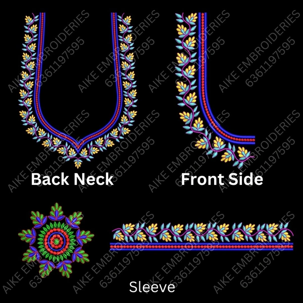 Blouse Design No MSM-039 - Border with Butta, Sweat Heart