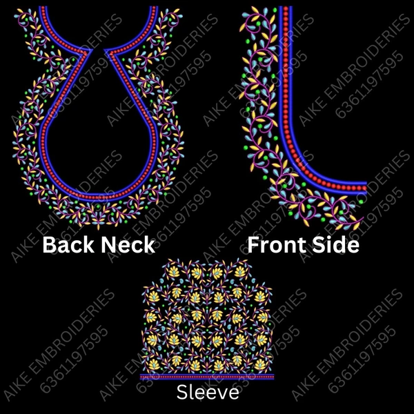 Blouse Design No MSM-041 - Full Sleeve, Pot Neck