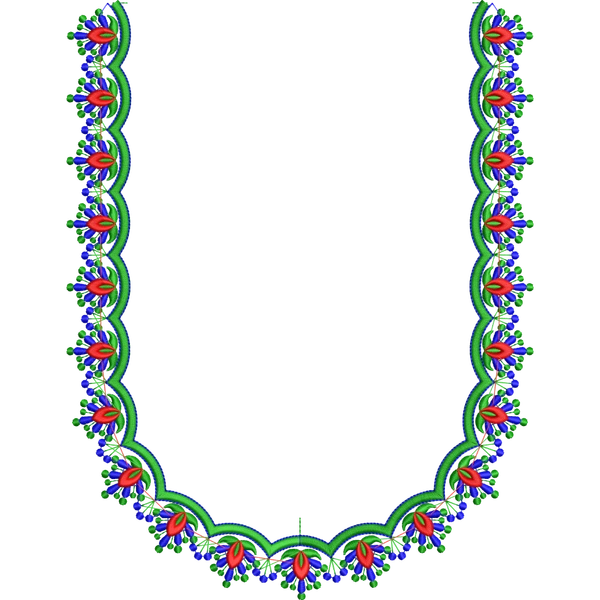 Blouse Design No :192946 - Simple Border, U Shape