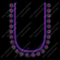 Blouse Design No: MSM-006 - Simple Border, U Shape