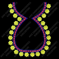 Blouse Design No : MSM-014 - Simple Border, Pot Neck