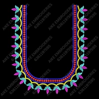 Blouse Design No : MSM-018 - Simple Border, U Shape