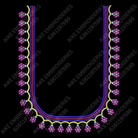 Blouse Design No : MSM-022 - Butta, U Shape