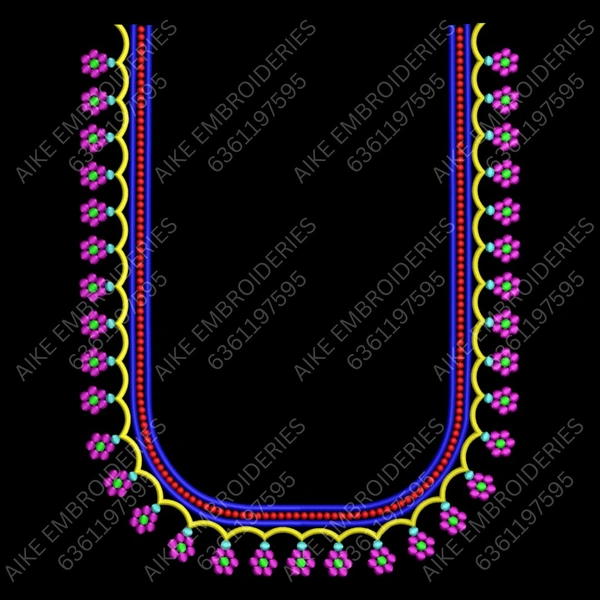 Blouse Design No : MSM-022 - Butta, U Shape
