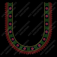 Blouse Design No : MSM-027 - Kutch Work, U Shape