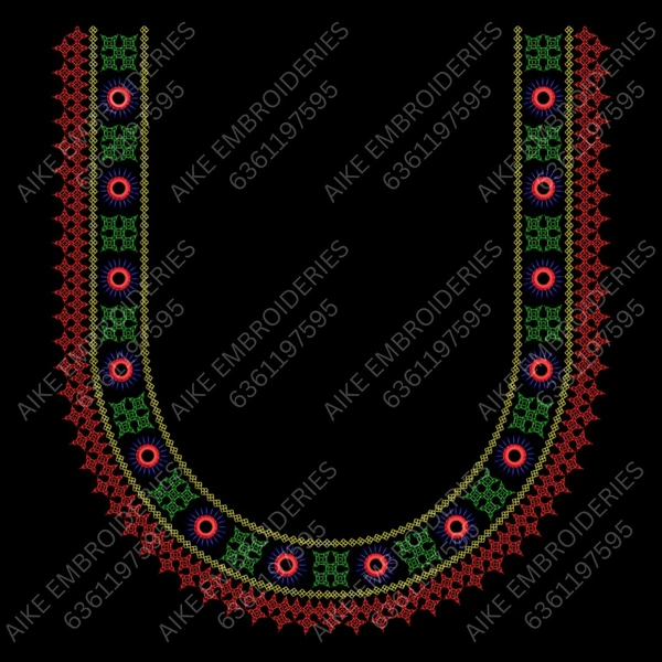 Blouse Design No : MSM-027 - Kutch Work, U Shape