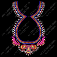 Blouse Design No MSM-040 - Border with Butta, Pot Neck