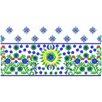 Blouse Design No :266053 - Border With Butta, U Shape
