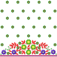 Blouse Design No :286111 ,Flower Bunch - Full Sleeve, U Shape
