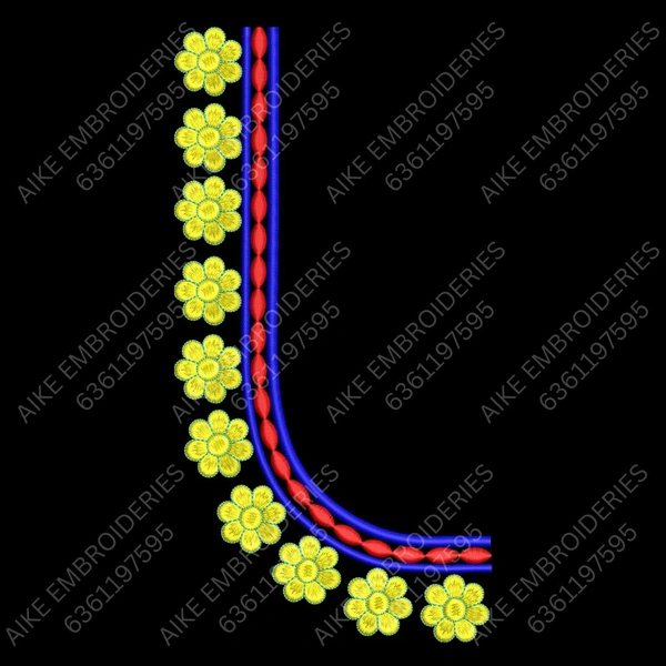 Blouse Design No : MSM-014 - Simple Border, Pot Neck