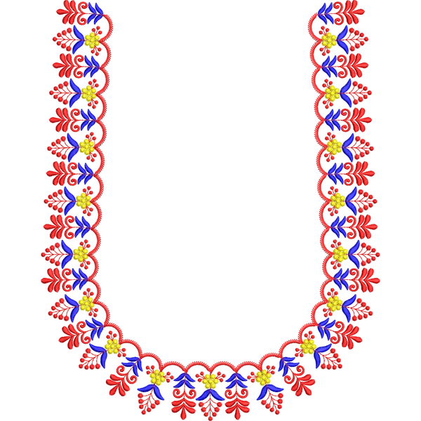 Blouse Design No :334067 ,Cut Work - Simple Border, U Shape