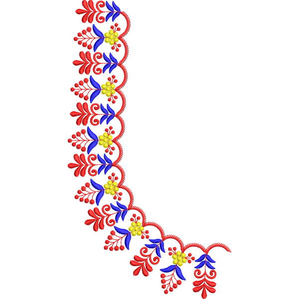 Blouse Design No :334067 ,Cut Work - Simple Border, U Shape