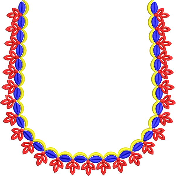 Blouse Design No :343693 - Simple Border, U Shape