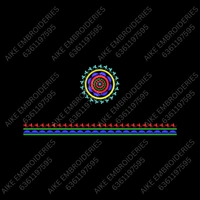Blouse Design No : MSM-004 - Simple Border, Pot Neck
