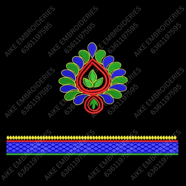 Blouse Design No : MSM-016 - Simple Border, Boat Neck