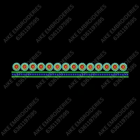 Blouse Design No : MSM-017 - Simple Border, U Shape