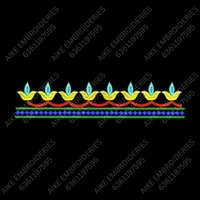 Blouse Design No : MSM-018 - Simple Border, U Shape