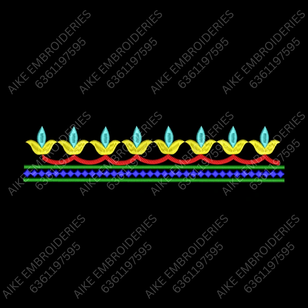 Blouse Design No : MSM-018 - Simple Border, U Shape