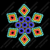 Blouse Design No : MSM-021 - Mirror Work, Butta, U Shape
