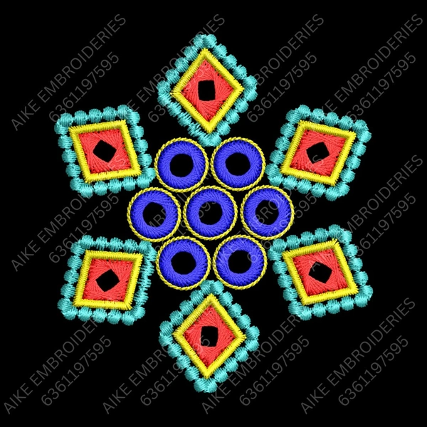 Blouse Design No : MSM-021 - Mirror Work, Butta, U Shape