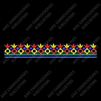 Blouse Design No MSM-028 - Mirror Work, Simple Border, U Shape