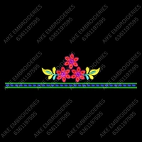 Blouse Design No MSM-031 - Border with Butta, U Shape