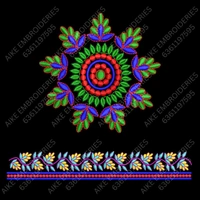 Blouse Design No MSM-039 - Border with Butta, Sweat Heart