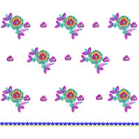 Blouse Design No :MSM - 542 , Flower Bunch - Pot Neck, Full Sleeve