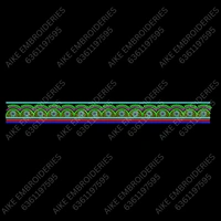 Blouse Design No MSM-034 - Simple Border, U Shape
