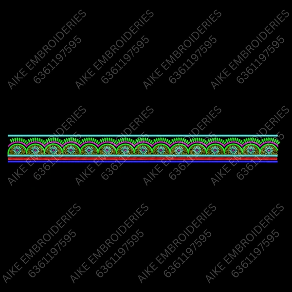 Blouse Design No MSM-034 - Simple Border, U Shape