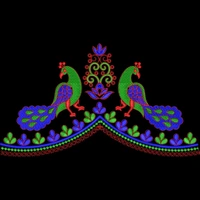 Blouse Design No MSM-054/2 - U Shape, Border with Butta