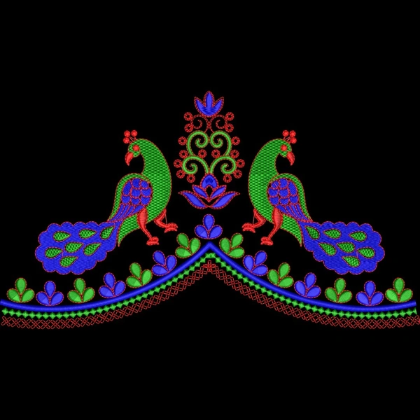 Blouse Design No MSM-054/2 - U Shape, Border with Butta