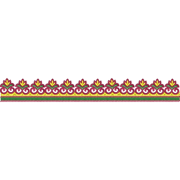 Blouse Design No : AE-011 - Simple Border, U Shape