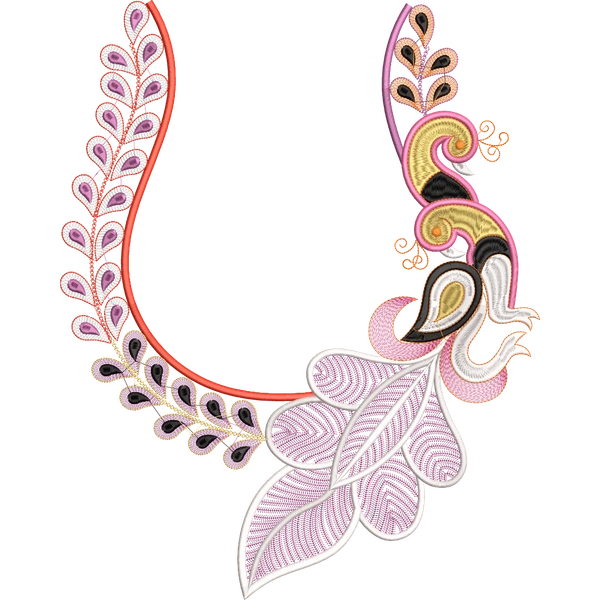 Blouse Design No : AE-015 , Peacock , Butta in Backneck - Butta, U Shape
