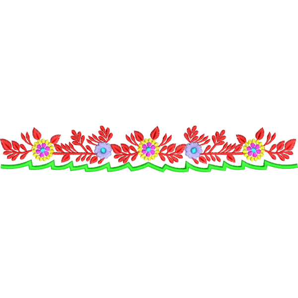 Blouse Design No : BH329 - Simple Border, U Shape